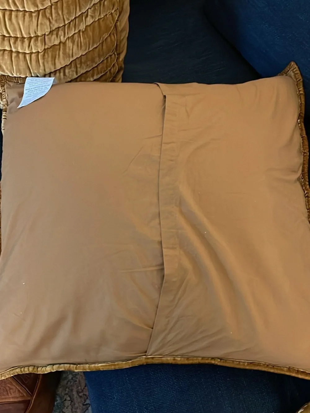 West Elm Golden Oak Lush Velvet Wave Euro Shams Set PILLOWS NOT INCLUDED
